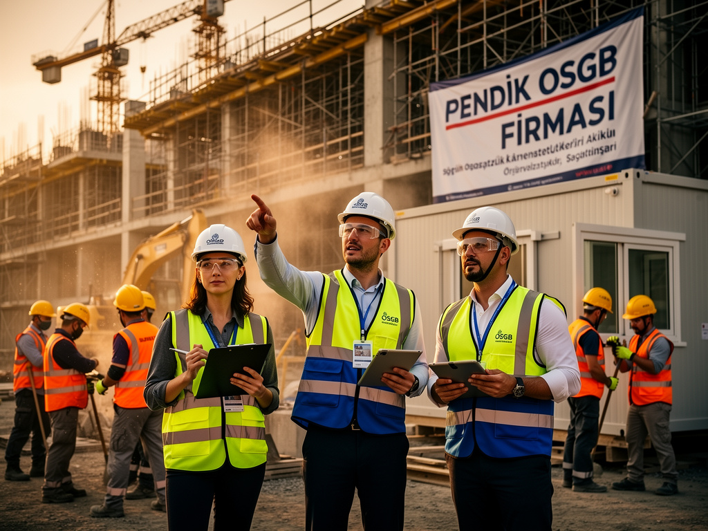 Pendik'de saha denetimi yapan iş güvenliği uzmanı